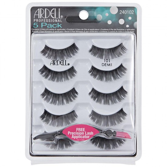 Ardell 101 Demi Black Natural Multipack (5τμχ) 