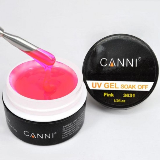 Canni Builder Gel Soak Off 15ml Ρόζ