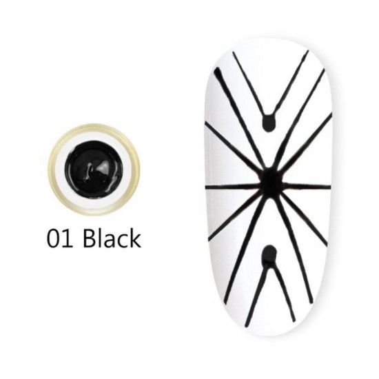 Canni Spider Gel 01 Μαύρο 8ml