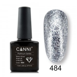 Canni Platinum Gel Polish Pure Silver 484 7.3ml