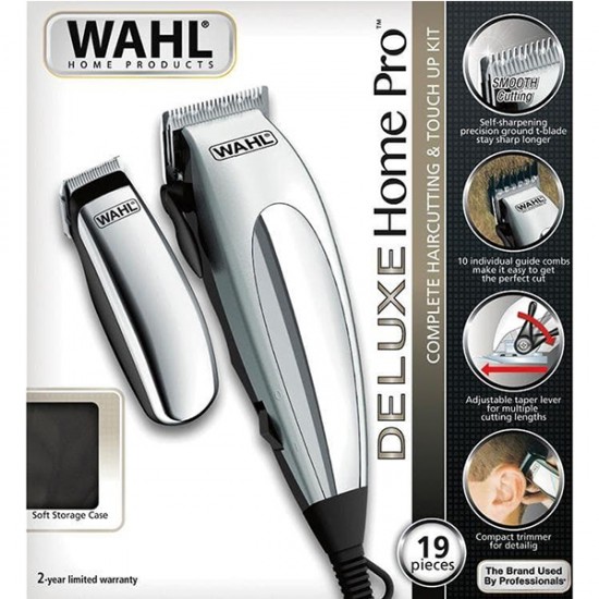 Wahl Deluxe Homepro Σετ κουρευτική μηχανή και Τρίμμερ 79305-1316