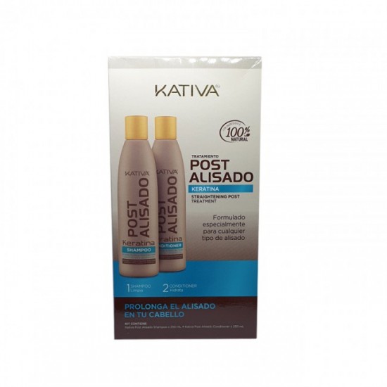 Kativa Straightening Post Treatment Kit (Shampoo 250ml +amp; Conditioner 250ml) - (πακέτο συντήρησης της θεραπείας Alisado Brasileno)