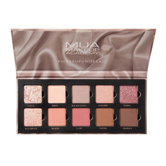 MUA 10 SHADE EYESHADOW PALETTE - SILK NUDES