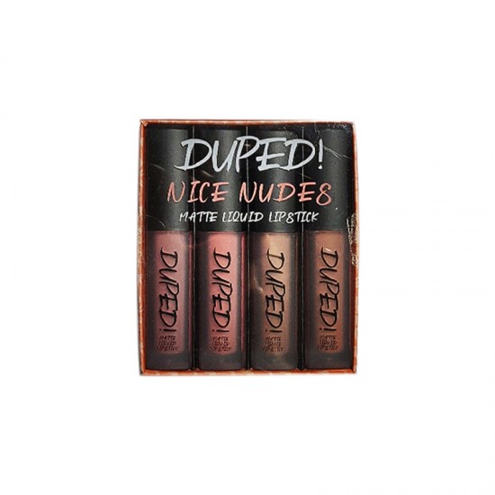 W7 Duped Matte Liquid Lipsticks NIce Nudes 4 τεμ x2ml
