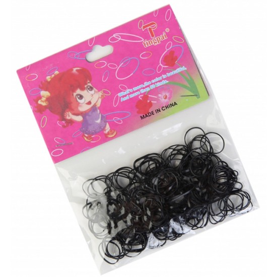 Ro-accessories Λάστιχα μαλλιών ράστα μαύρα - 04-0016