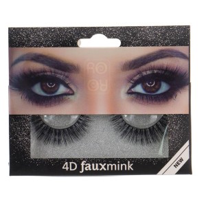 Ro-accessories 4D Fauxmink Βλεφαρίδες με κόλλα - EY207