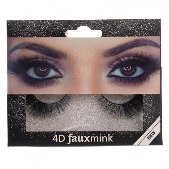 Ro-accessories 4D Fauxmink Βλεφαρίδες με κόλλα - EY203