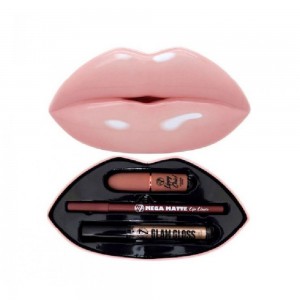 W7 Cosmetics Kiss Kit Mauve Over Lipstick, Lip Gloss ,Lip Pencil